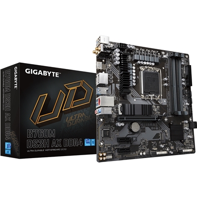 Gigabyte B760M DS3H AX DDR4 Ultra Durable Intel 1700 Socket Motherboard