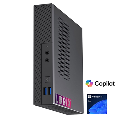 LOGIX 12th Gen Intel i5 6 Core 4.40GHz 1 Litre Mini Business / Security PC for Alarm & Door Entry Systems with 8GB RAM