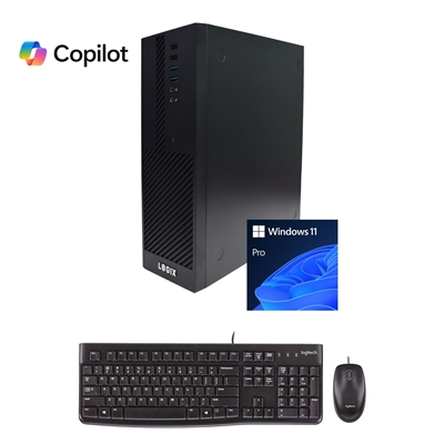 LOGIX 14th Gen Intel Core i3 Quad Core Small Form Factor SFF Business / Education PC with 8GB RAM
