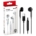 Genius HS-M365B USB-C In-Ear Wired Earbuds with In-Line Microphone and Volume Controls Black