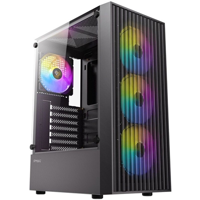 Antec AX27 RGB Elite Mid-Tower Gaming PC Case with Tempered Glass