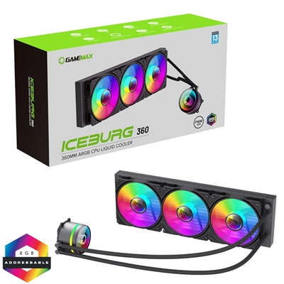GameMax Iceburg 360mm ARGB Liquid AIO CPU Cooler with Triple 120mm Fans