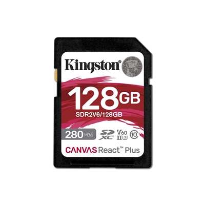 Kingston Canvas React Plus V60 128GB Memory Card