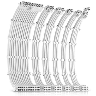 Antec White PSU Extension Cable Kit - 6 Pack (1x 24 Pin