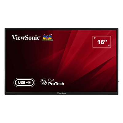 Viewsonic VA1650 16 inch USB-C Lightweight Portable IPS Monitor